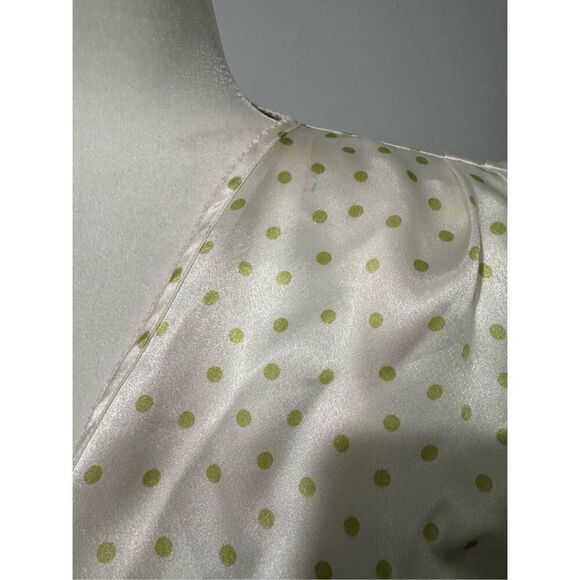 Oscar de la Renta green polka dots nightgown M - Picture 9 of 11